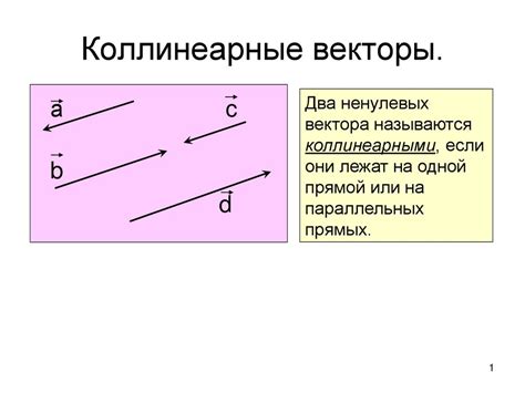 Векторы коллинеарны