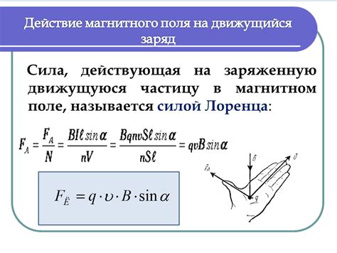 Воздействие магнитного поля на проводник