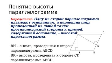 Геометрическое понятие параллелограмма