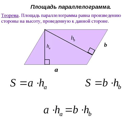 Геометрия параллелограмма: как найти высоту при известных сторонах