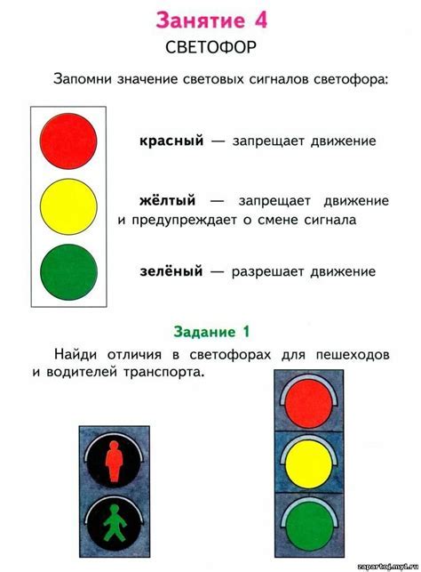 Значение сигналов светофора для безопасного перехода дороги