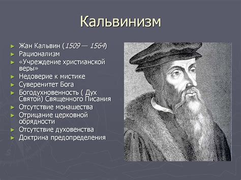 История появления кальвинизма