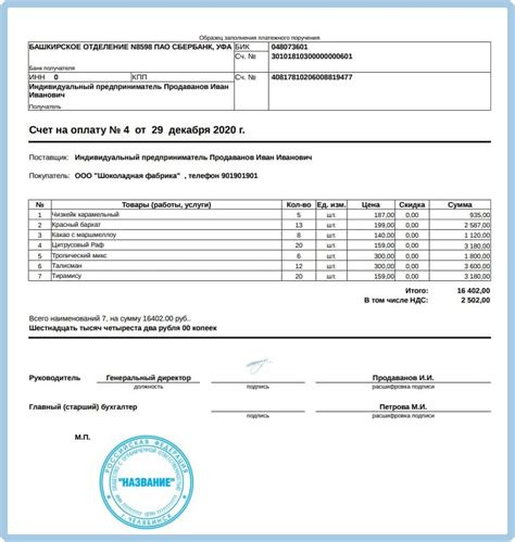 Какие документы нужны для выставления счета фактуры за выполненные работы?