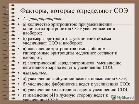 Какие факторы могут замедлить возврат СОЭ к норме