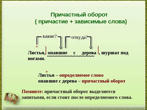 Как влияет причастный оборот на предложение