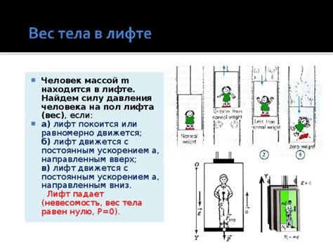 Как движение лифта влияет на вес человека?