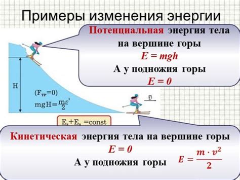 Конверсия потенциальной энергии в кинетическую