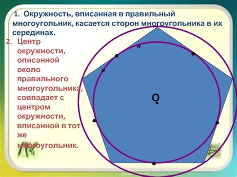 Определение окружности, вписанной в многоугольник