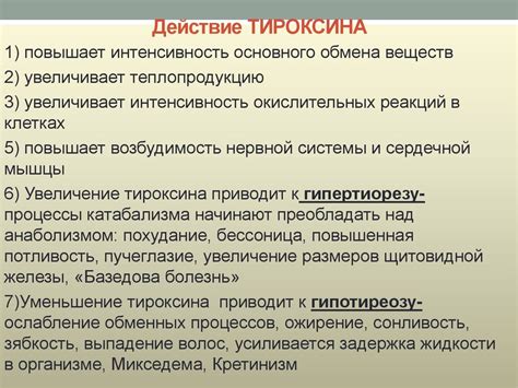 Оптимальные сроки, когда начинает проявляться действие тироксина