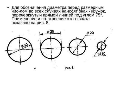 Основные правила и примеры по использованию знака диаметра и знака радиуса