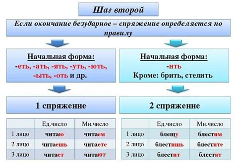 Отличия спряжения слов с разными написаниями