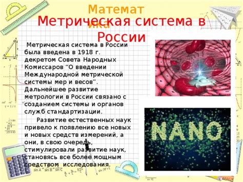 Первые шаги к внедрению метрической системы в России