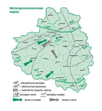 Погодные условия и климатические особенности Тульской области