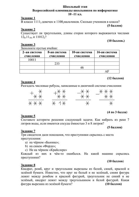 Подготовка к международной олимпиаде по информатике в 10 классе: сроки, форматы и требования