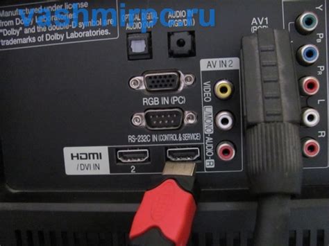 Подключение при помощи HDMI-адаптера