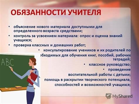 Права и обязанности учителя