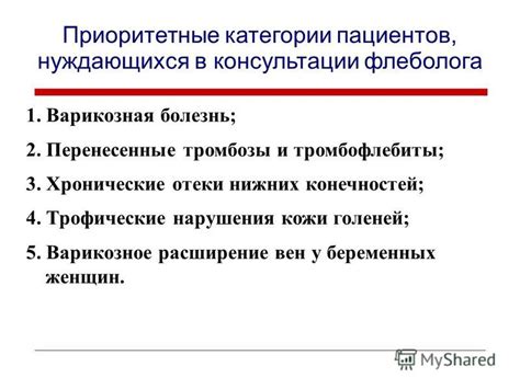 Приоритетные категории пациентов