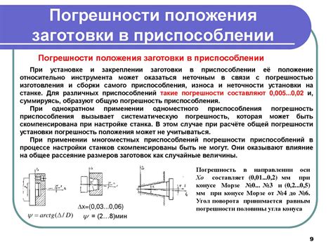 Причины погрешности базирования