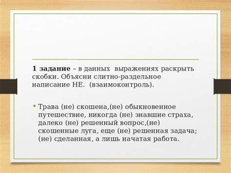 Раздельное написание причастий