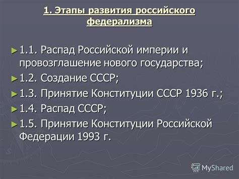 Распад СССР и создание Российской Федерации