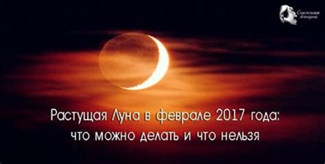 Растущая луна в феврале 2017 года: расписание и характеристики