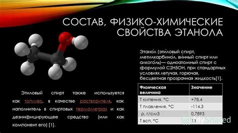 Состав и свойства этанола медицинского 95