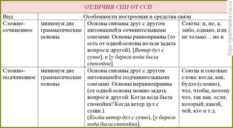 Сравнение между союзами ССП и СПП: схожие и отличительные черты