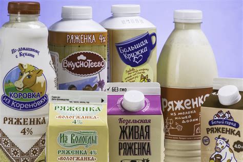 Сравнение ряженки и других молочных продуктов