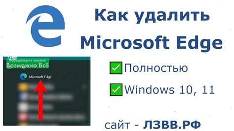 Существует ли способ удалить Microsoft Edge?