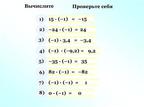 Умножение положительного на отрицательное