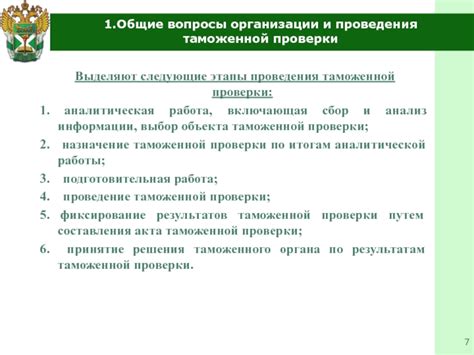 Факторы, влияющие на выбор вопросов для таможенной проверки