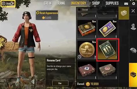 Шаги по изменению никнейма в PUBG Mobile